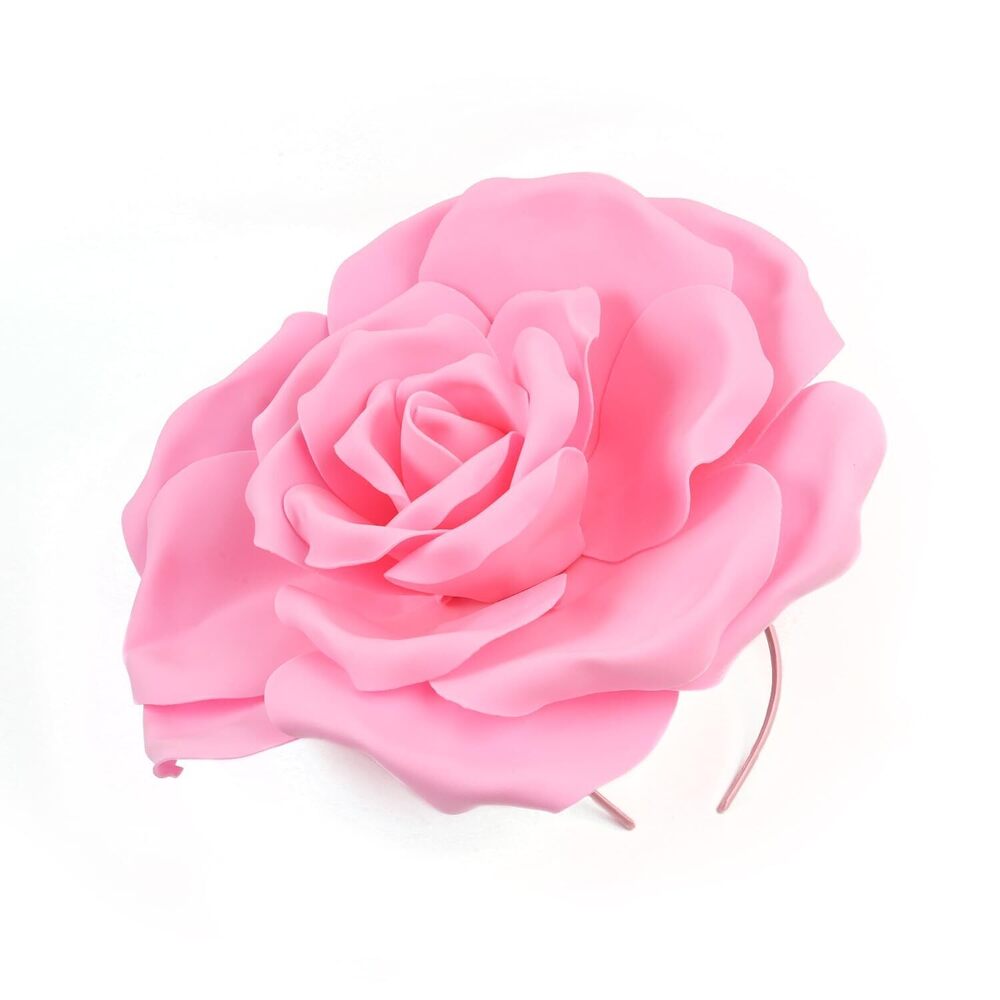 8298 Large Flower Fascinators Womens Derby Hat Wedding Prom Rose Fascinator